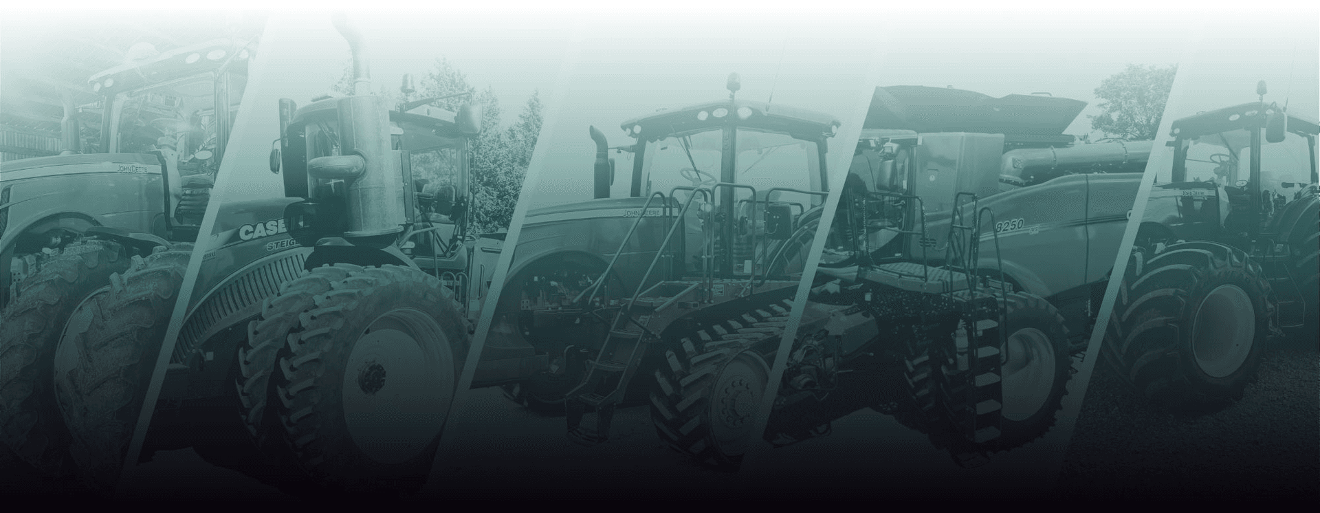 Agricultural machinery collage background